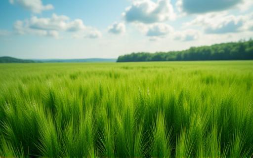 Modern agricultural technology in a green field