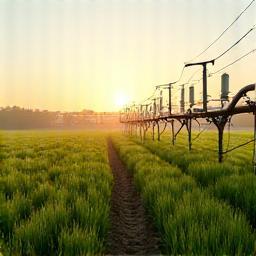 Automated irrigation system in a field